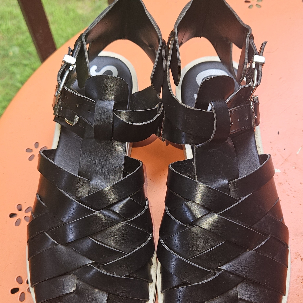 Circus by Sam Edelman Black Woven Sandals